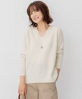 23区 L 【WEB限定】カシミヤブレンドバルキー Vネック ニット