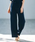 23区 【新色追加/洗える】ストレッチジョーゼット ワイドパンツ