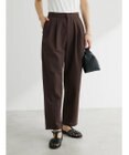 Green Parks 綿麻混タックテーパードパンツ