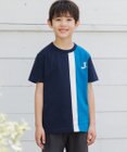 J.PRESS KIDS 【140-170cm】50/2 トリコストライプ 切替Tシャツ
