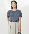 J.PRESS LADIES L 【WEB限定カラーあり・洗える】ストライプジャージー フレンチスリーブ カットソー