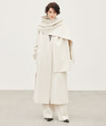 BEIGE， 【Oggi 2月号掲載】GRASSE / ストール付きリバーロングコート