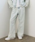 CRAFT STANDARD BOUTIQUE ハイブリーチケミカル加工デニムワイドパンツ