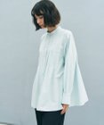 UNFILO L 【セレモニー】バンドカラー タックブラウス
