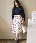 組曲 チューリッププリント フレアスカート