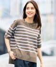 自由区 L 【カタログ掲載・素材アップデート・新色追加・新柄追加・前後差あり】クレープストレッチプルオーバー ニットⅡ