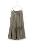 ICB 【洗える】エステルジョーゼット ティアードスカート