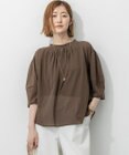 23区 【洗える】クリアトリコットジャージー ギャザーフォルム カットソー