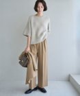 UNFILO L タックワイドパンツ