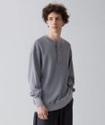 UNFILO MENS イージーケア ワッフル ヘンリーネック [23年春夏商品]