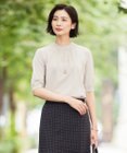 J.PRESS LADIES L 【洗える】レーヨンエリートストレッチ ギャザースリーブ ニット