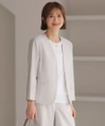 J.PRESS LADIES S 【セットアップ対応・洗える・UVケア・吸水速乾】OXIJEWELストレッチ ノーカラー ジャケット