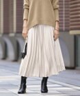 ICB 【洗える】 レザーライクプリーツスカート