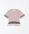 TRICOTE シアーフリル リブニットTシャツ