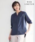 J.PRESS LADIES 【WEB限定】 ピンストライプジャージー バンドカラー カットソー