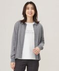 J.PRESS LADIES L 【洗える】WORSTED WOOL BLEND ポロ襟付き カーディガン