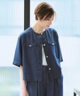 ICB ナチュラルソフトデニム クロップドジャケット