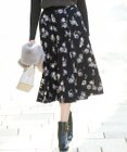 ANY SIS S フラワータック スカート