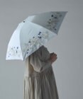 AND WOOL 〈一級遮光生地・晴雨兼用〉スミレ刺繍の日傘 （折りたたみタイプ）