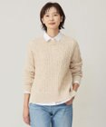 J.PRESS LADIES S 【洗える】MIX COLOR SLUB ケーブル ニット
