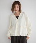 YECCA VECCA 金釦カットジョーゼットカーディガン