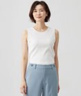 J.PRESS LADIES 【洗える】リブ ノースリーブ カットソー