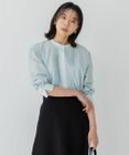 23区 【洗える】コットンシルクローン バンドカラー ブラウス