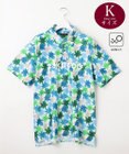 23区GOLF 【MEN】【キングサイズ/UVカット】草花柄プリントポロシャツ