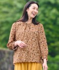 自由区 【セットアップ対応・洗える】ドットプリント ブラウス