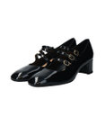 INTER-CHAUSSURES 【FABIO RUSCONI】スクエアトウトリプルストラップパンプス