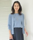 J.PRESS LADIES L 【洗える】レーヨンエリートストレッチ 編み柄 カーディガン