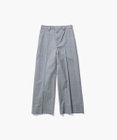 ATON WOOL SILK TWILL | タックレスワイドパンツ