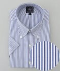 J.PRESS MEN 【WEB・一部店舗限定】オルタネートストライプ 半袖シャツ/B.D