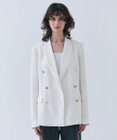 BEIGE， 【洗える・大人百花 春号掲載】JASMINE / ゴールドボタンダブルジャケット