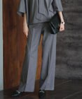ICB L 【洗える】T/Wブロード ワイドストレートパンツ