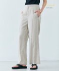 BEIGE， 【洗える】CAROLE / リネンライクフルレングスワイドパンツ