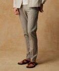 JOSEPH ABBOUD 【ウエストも伸びる/清涼/ストレッチ】ストレッチリネンシャンブレーパンツ