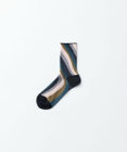 TRICOTE TWIST STRIPE LINK SOCKS／歪みストライプリンクソックス
