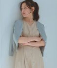 Feroux リボンパール七分袖 カーディガン