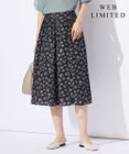 J.PRESS LADIES L 【WEB限定・洗える】ラインフラワープリント タック スカート