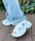 WEGO 【SMLXLサイズ展開】クリアライトソールレースアップサンダル