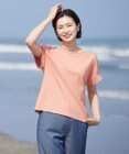J.PRESS LADIES 【WEB限定カラーあり・接触冷感・UVケア】コンパクトコットンスムース タックスリーブ カットソー