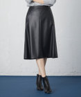 J.PRESS LADIES 【洗える】シンセティックマットleather スカート