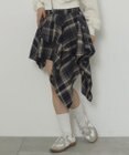 WEGO アシンメトリーチェックミニスカパン