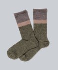 WHITE MAILS 【UNISEX】WOOL MIX PAPER COLOR BLOCK SOCKS ソックス