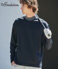 23区GOLF 【23Fondation/MEN】【吸水速乾・UVケア】バイカラー 長袖モックネックシャツ