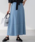 23区 S 【洗える】ライトダンガリー フレア スカート