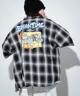 WEGO 【ユニセックス着用アイテム/綿100%/MLサイズ展開】別注NEW　JACKオンブレチェックシャツ（S）
