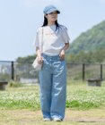 caqu Linen sagging wide pants ワイドシルエットリネンデニム