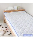 Mother garden しろたん 敷きパッド 100×200cm 《のんびりライフ柄》 シングルシーツ パイル生地